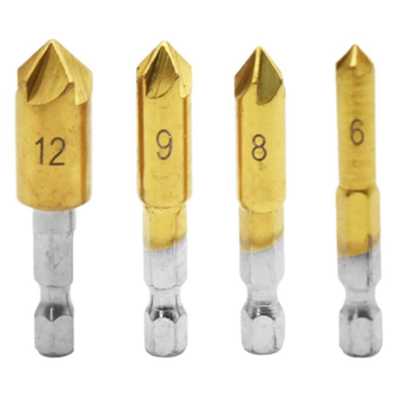 Cuchillo de biselado hexagonal transfronterizo 6 - 19mm cuchillo de biselado de carpintería 6pcs abertura de carpintería