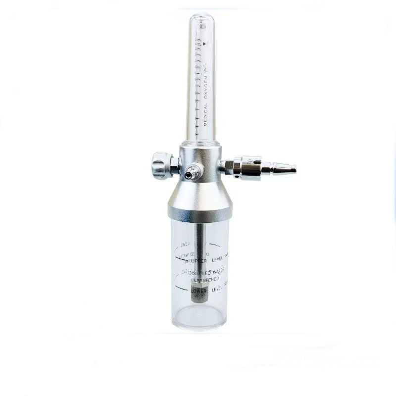 银色一体式氧气吸入器国标德标美标墙式吸入器供氧系统减压流量计