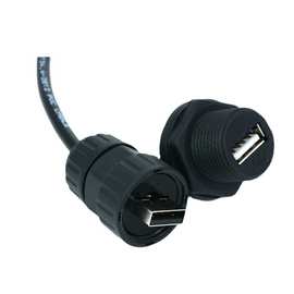 厂家直销USB防水插头插座 USB2.0防水连接器 组装不带线防水接头