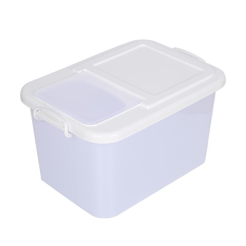 Cubo de arroz de plástico, almacenamiento a prueba de humedad e insectos, con tapa
