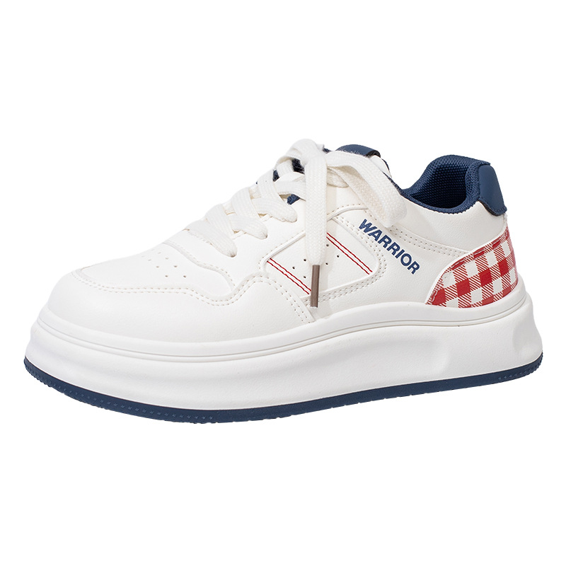 Huili nuevo tipo de zapatos de skate de moda de suela gruesa, pequeños zapatos frescos casuales de alto valor de belleza, zapatos blancos de color sólido, zapatos de mujer de estilo universitario