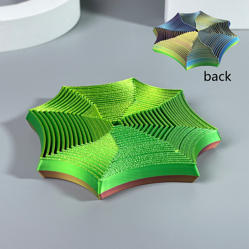 跨境3D打印八边形解压神器烦躁创意萝卜塔Fractal Fidget Hexag|undefined