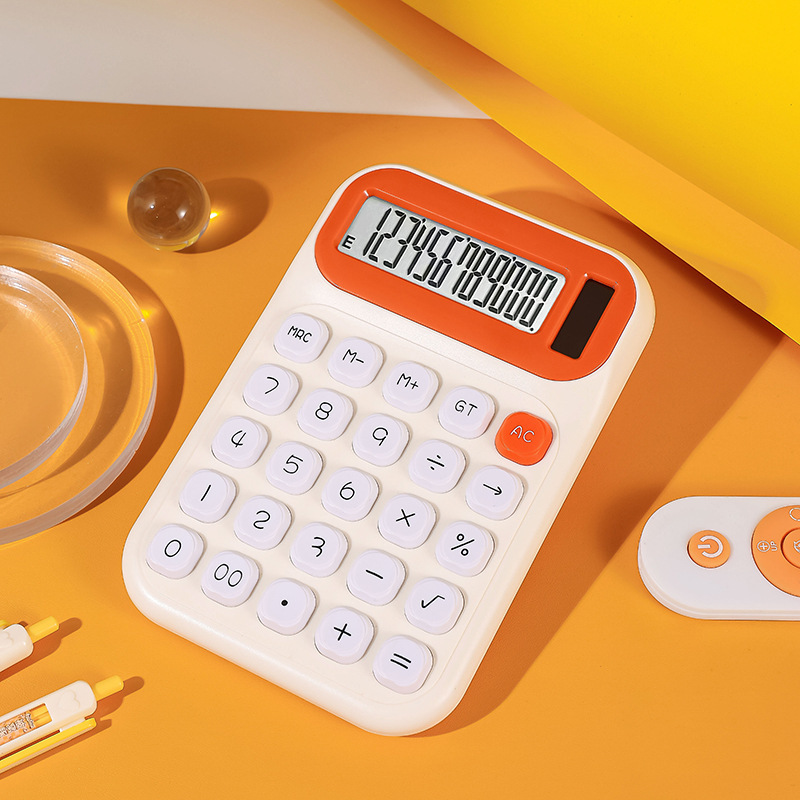 デュアル電源電卓、金融オフィス専用ドーパミンカラーコンピュータ、かわいいポータブル学生算術機|undefined