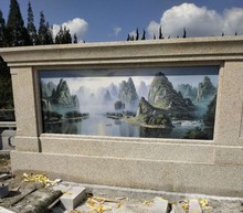 景德镇陶瓷画上海华侨城墓地壁画定制 大幅户外墙壁大堂背景装饰