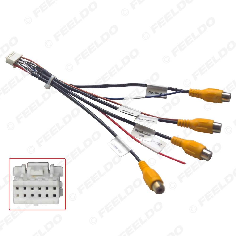 Suitable for Android Large Screen 12Pin 360 Modified Cable 12-Pin Car Audio and Video 360 Panoramic Wiring Harness Adapter Cable