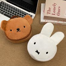 日系可爱毛绒收纳包大容量手提化妆包ins旅行必备杂物小包收纳袋