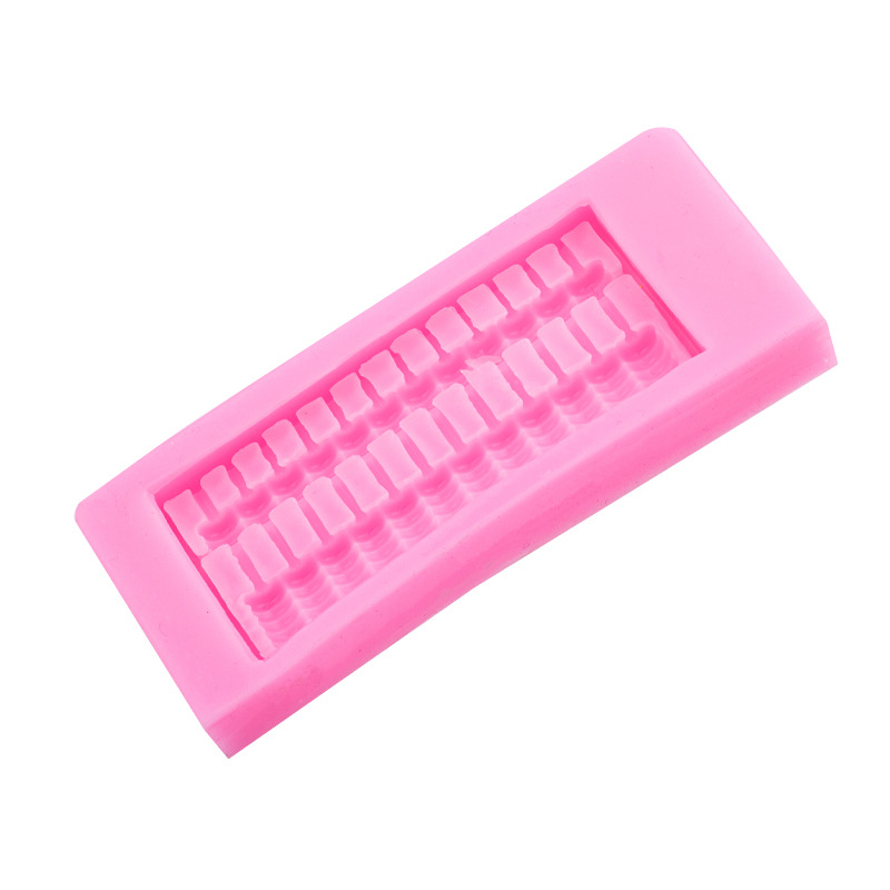 Pequeño Abacus silicona molde DIY epoxi joyería decoración llavero accesorios creativo para hornear fondant chocolate