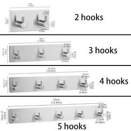 跨境304不锈钢粘钩 无痕强力免打孔厨房卫浴室挂衣帽毛巾单钩排钩