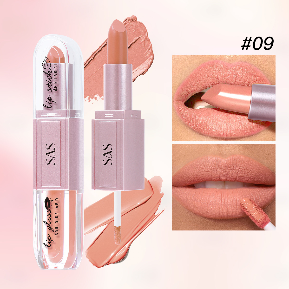 USHAS comercio exterior transfronterizo esmalte de labios terciopelo mate impermeable que no se desvanece lápiz labial largo SAC099