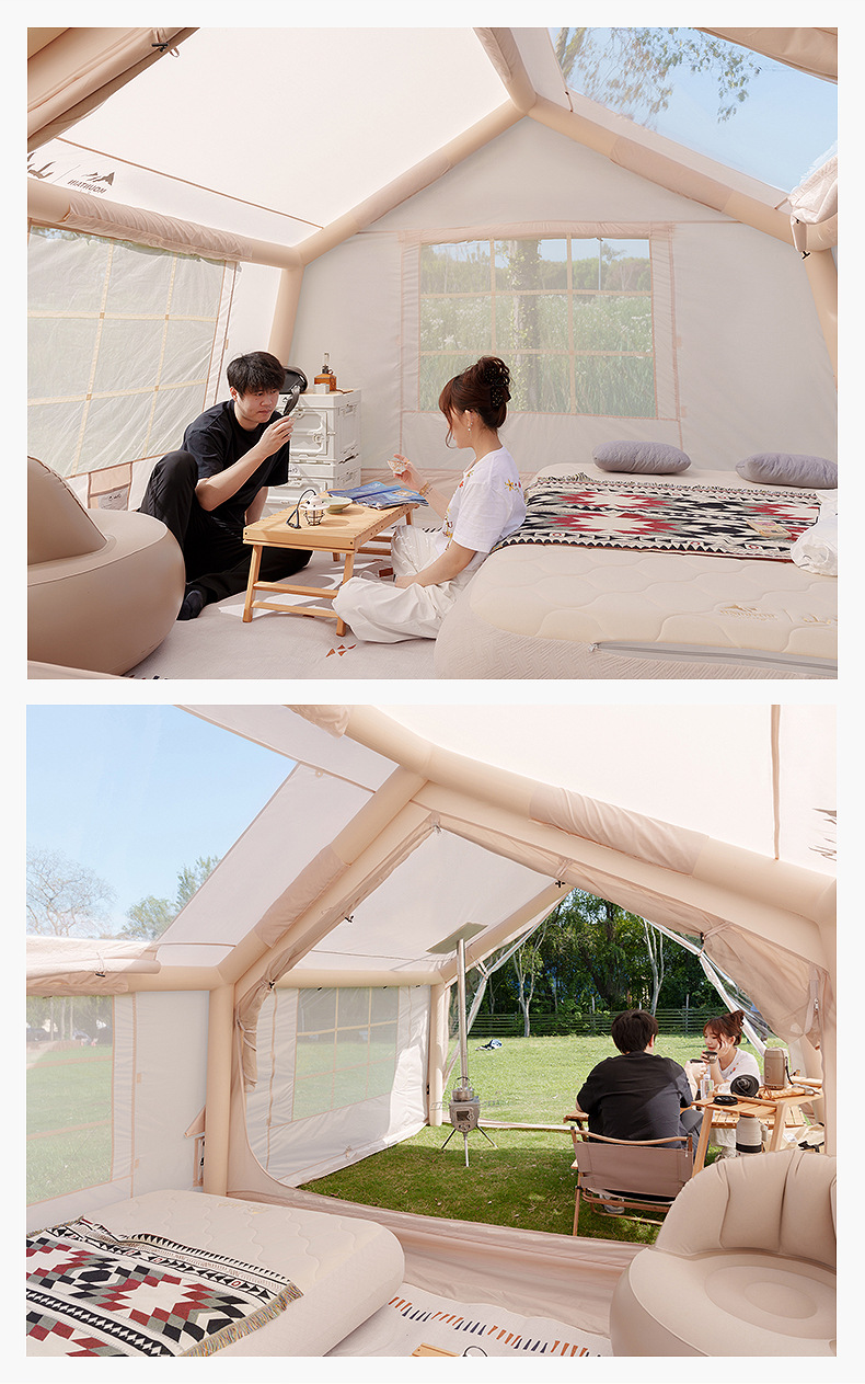 Shanyue 2026 New Automatic Inflatable Tent for Outdoor Camping, Portable Folding Camping Equipment for Overnight Stays