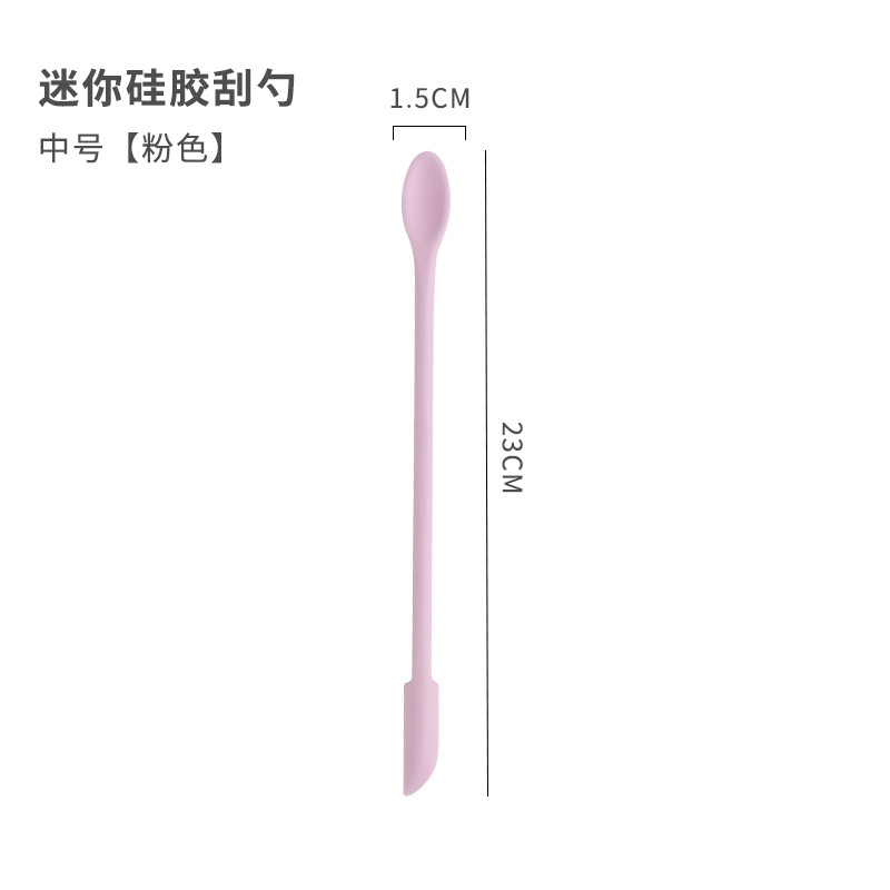 Nuevos cosméticos primicia productos de cuidado de la piel mini silicona de doble cabeza pequeña punta raspador mantequilla mermelada raspador conjunto de 3 piezas