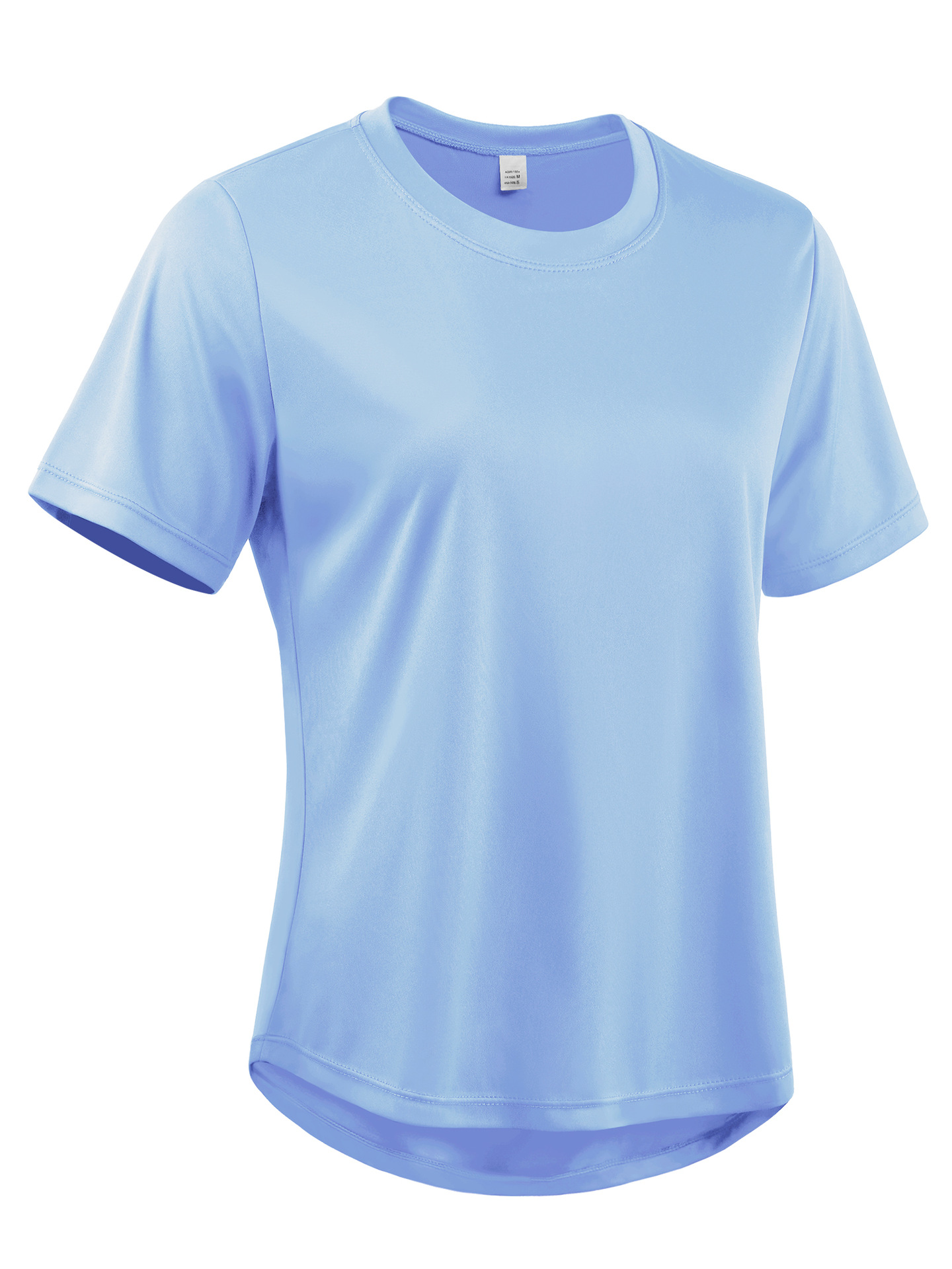 F8233 mujer protector solar transpiración sudor yoga ropa de ejercicio correr cuello redondo mangas cortas sueltas camiseta deportiva casual