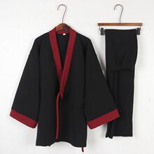 秋冬男纯棉汉服加厚睡衣家居服中国风大码原创古风套装禅服道服