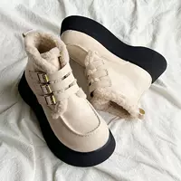 Ботинки martens на платформе, зимние тёплые ботинки‑анкл, корейский стиль, размеры 35–40
