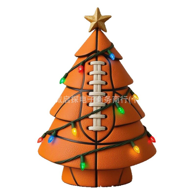 亚马逊创意热销新Football Christmas Tree Decor足球圣诞树装饰|undefined