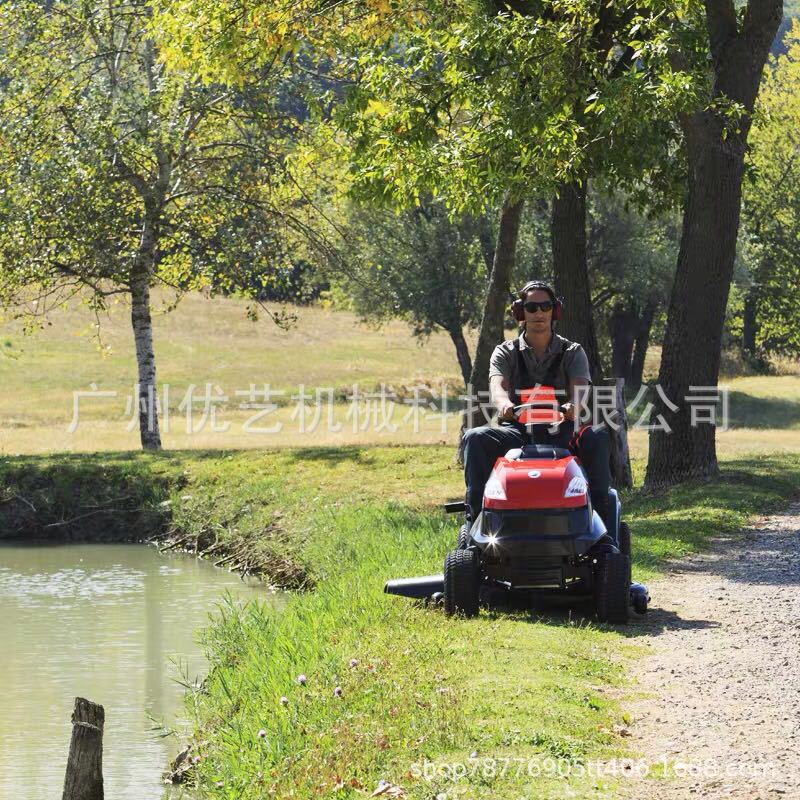 意大利坐骑式草坪车叶红efco园林高尔夫球场自走式草坪车14.5马力