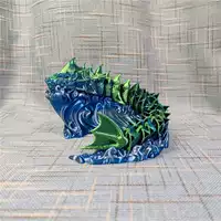 3D печать сетки красный пластиковый сустав может двигать морская змея наземная змея змея бог зверь модель ручного орнада игрушка