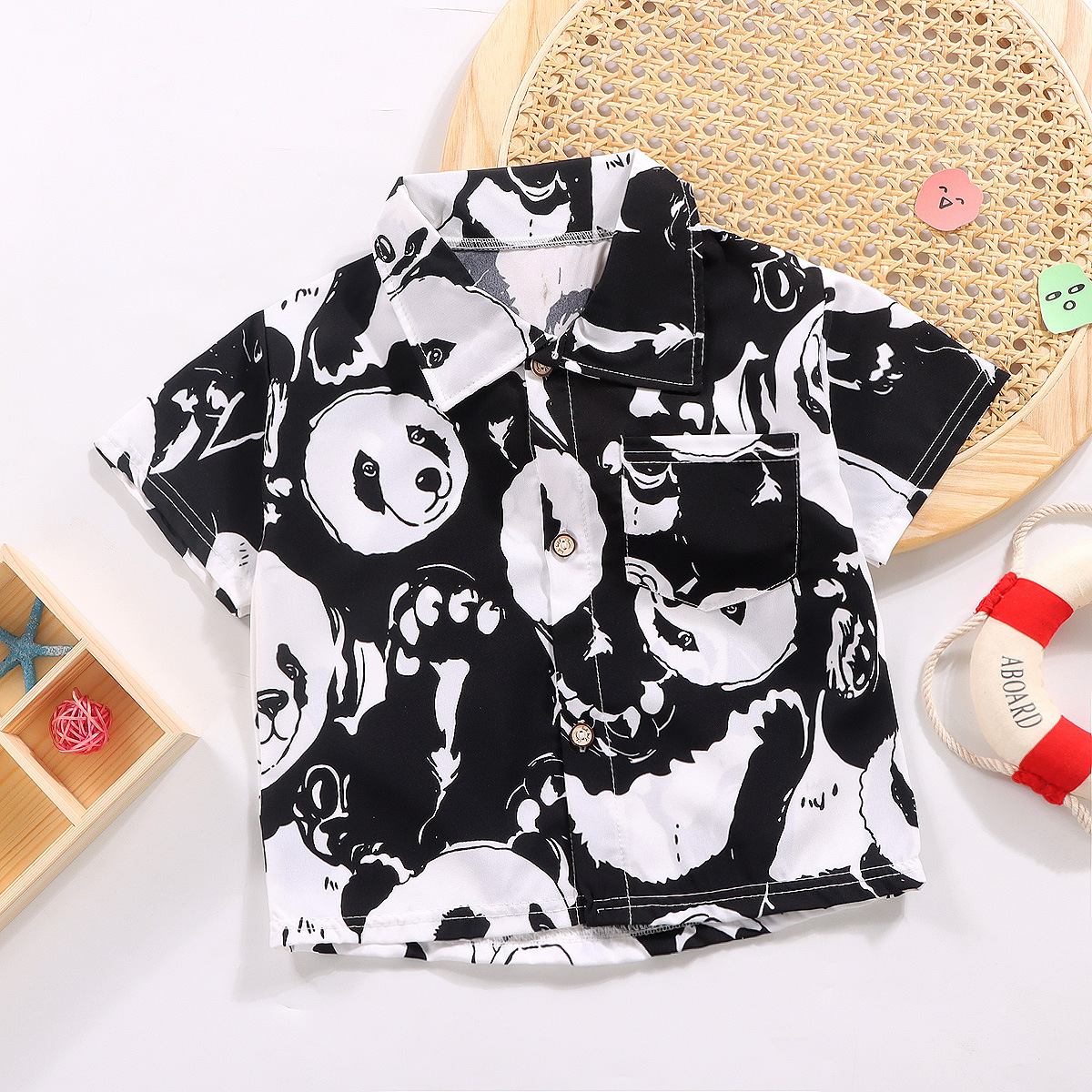 Short -sleeved shirt [Panda]