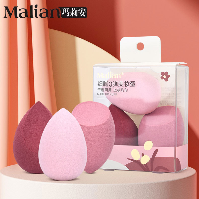 Marion beauty makeup egg 3 dry and wet dual-use water droplets powder puff does not eat powder soft beauty makeup egg makeup powder puff 1747
