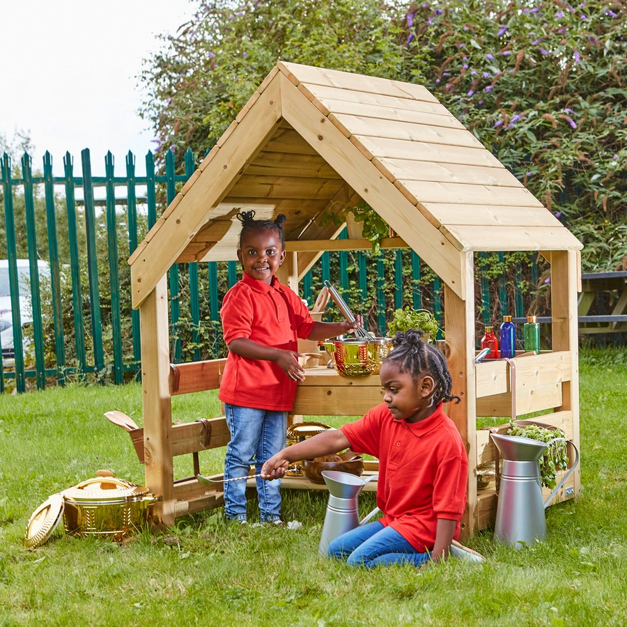 Детский деревянный домик для ролевых игр на открытом воздухе, антикоррозийный, для отдыха, радужный домик