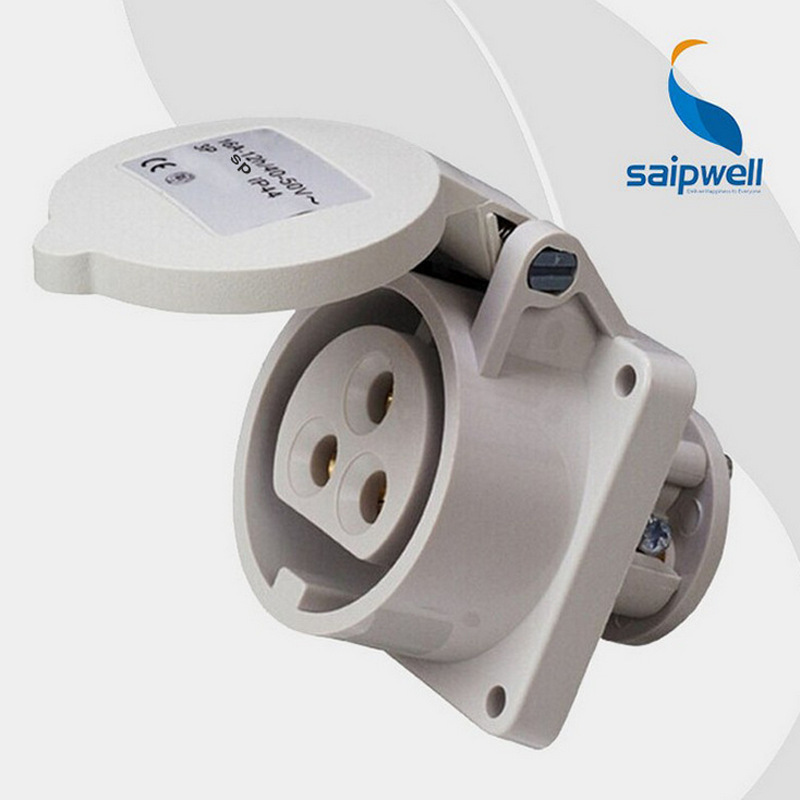 厂家直供SP-611低压防水插座 3孔16A防水防尘防腐工业插座