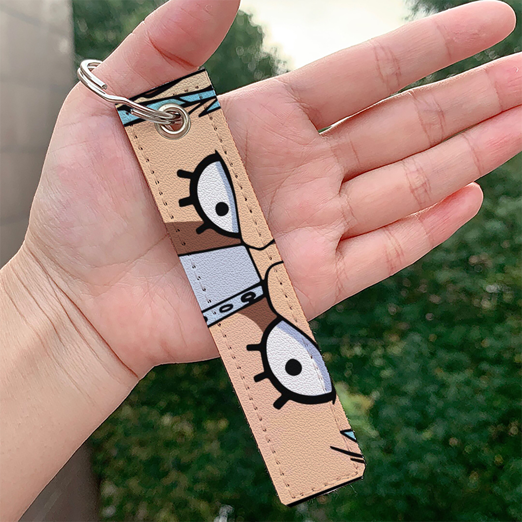 Cartoon Pattern Printing Design Cartoon Style Style 1 Piece Cartoon Style Cartoon Pu Leather Printing Bag Pendant Keychain