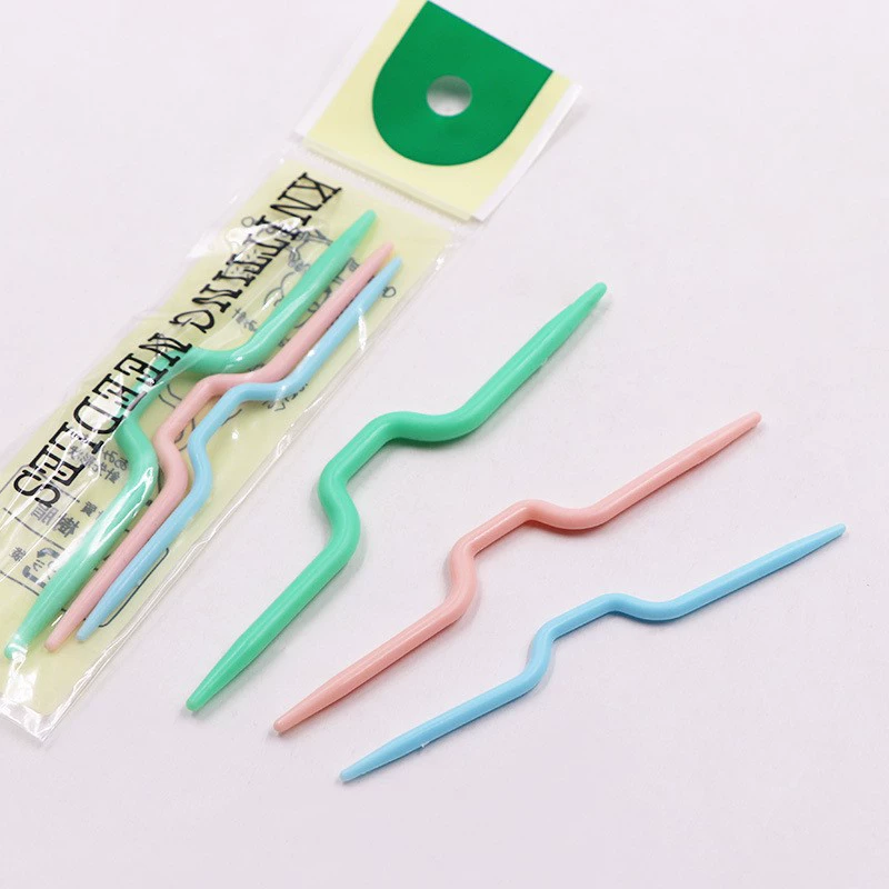 Пластиковая U-образная спиральная игла свитер diy плетеный инструмент для больших глаз пластиковая игла шерстяная вязаная игла для ручных швов оптом