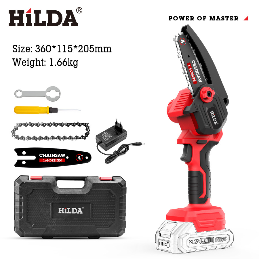 4 pulgadas de caucho recubierto de sierra de cadena de metal desnudo (sin batería)