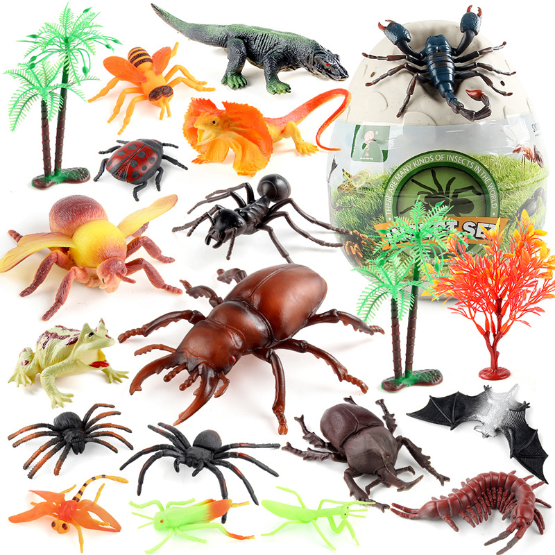 Puzzle cognitivo infantil modelo de animal marino caja ciega dinosaurio adornos animales simulación de insectos juguetes modelo de animal