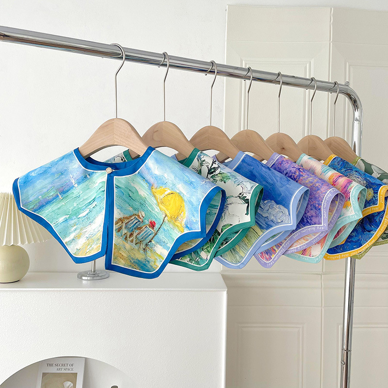 Nuevo chal protector solar de verano de las mujeres al aire libre con aire acondicionado decoración de la habitación chaleco de protección del cuello pequeña bufanda falsa bufanda anudada