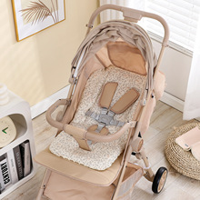 婴儿车棉垫通用加厚豆豆绒双面宝宝推车坐垫儿童遛娃神器安全垫子