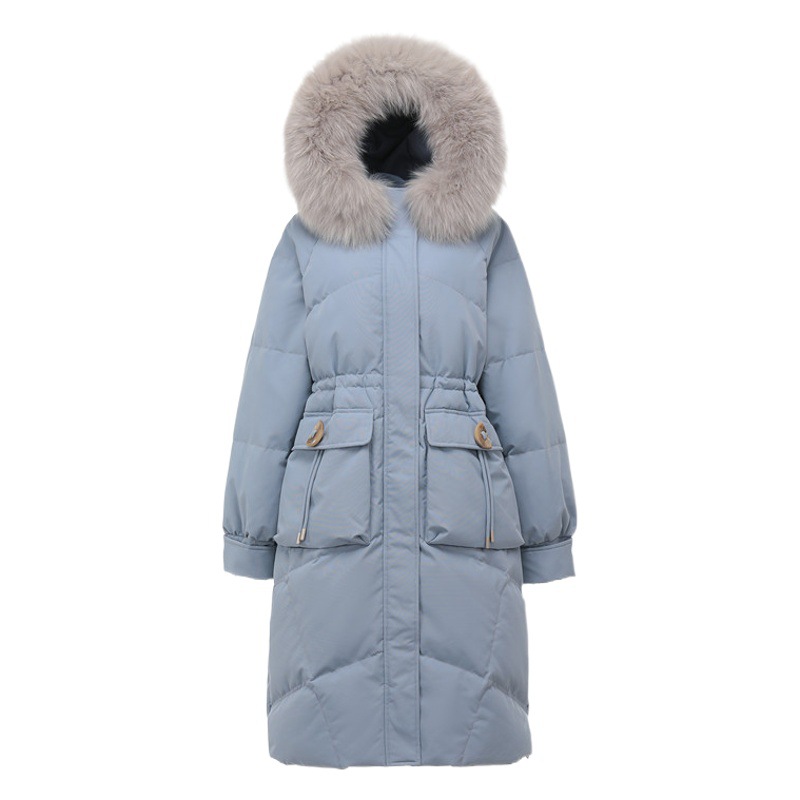 2022 New Style Fat mm Plus Fat and Enlarged Korean Style Large Size Pregnant Women over the Knee Long Loose down Jacket Women's Large Size 2209