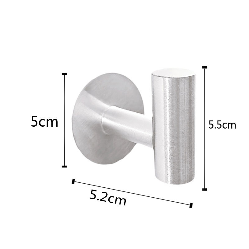 Gancho adhesivo de acero inoxidable para ropa y sombreros, sin perforación, fuerte, para baño y puerta