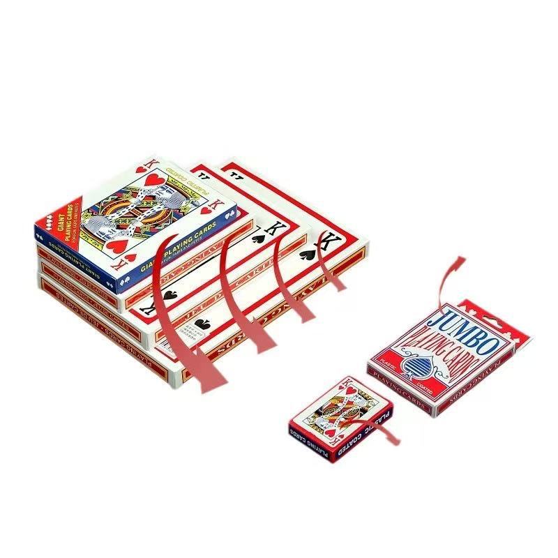 Nueve veces el tamaño de la fábrica de póquer al por mayor seis veces cuatro veces dos veces el tamaño de los accesorios de boda de póquer jugando grandes cartas de póquer gigante