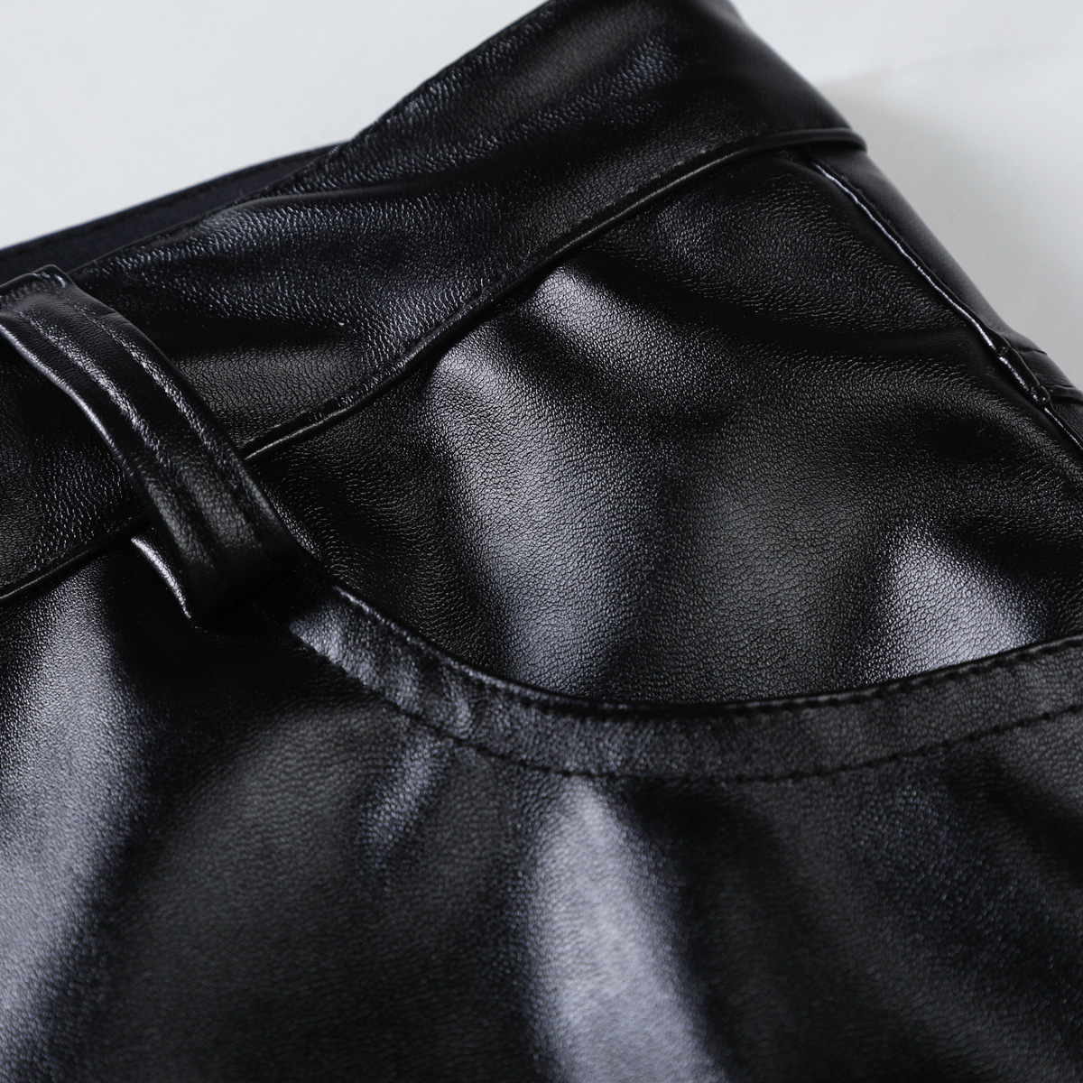 Pantalon en cuir PU pour hommes, nouvelle couleur, vêtements de Performance décontractés, Punk, printemps 2024_voghion.com