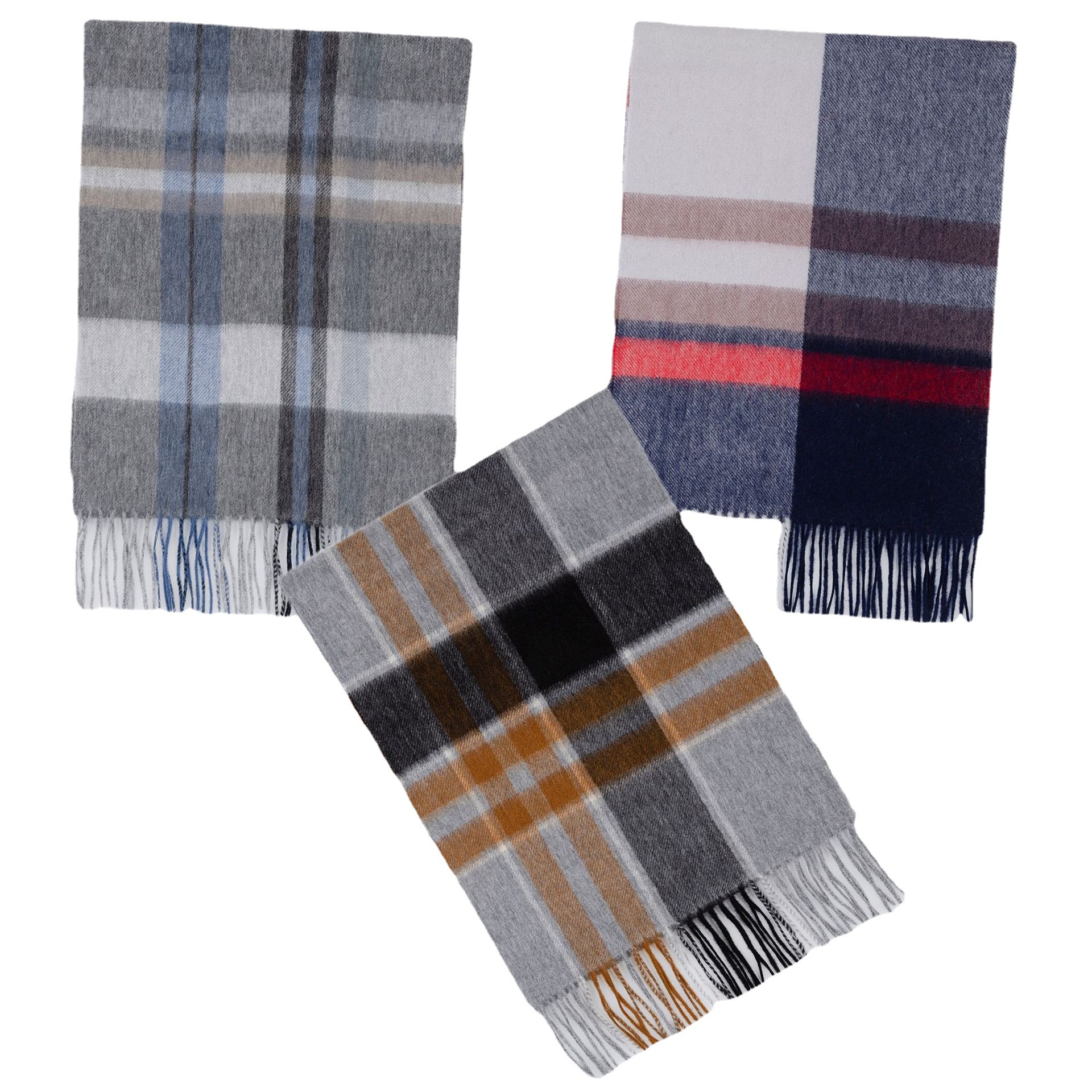 Mongolia interior puro cachemir lana de lana teñida en hilo a cuadros ondas de agua otoño e invierno bufanda para hombres y mujeres