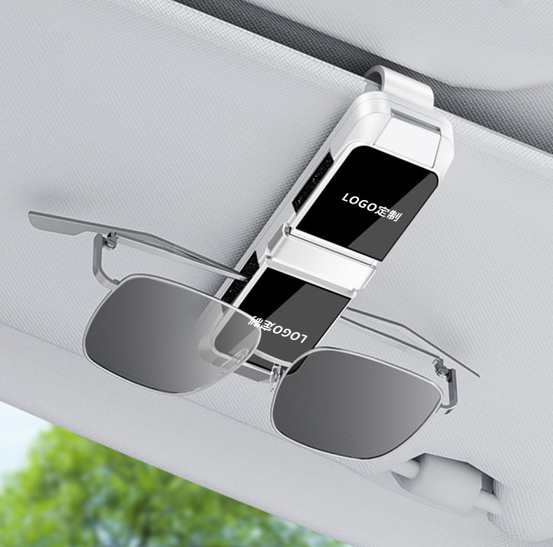 Double-Sided Car Glasses Clip, Sunglasses Storage, Bill Clip, Car Sunglasses Holder, Multi-Functional Sun Visor in the Car