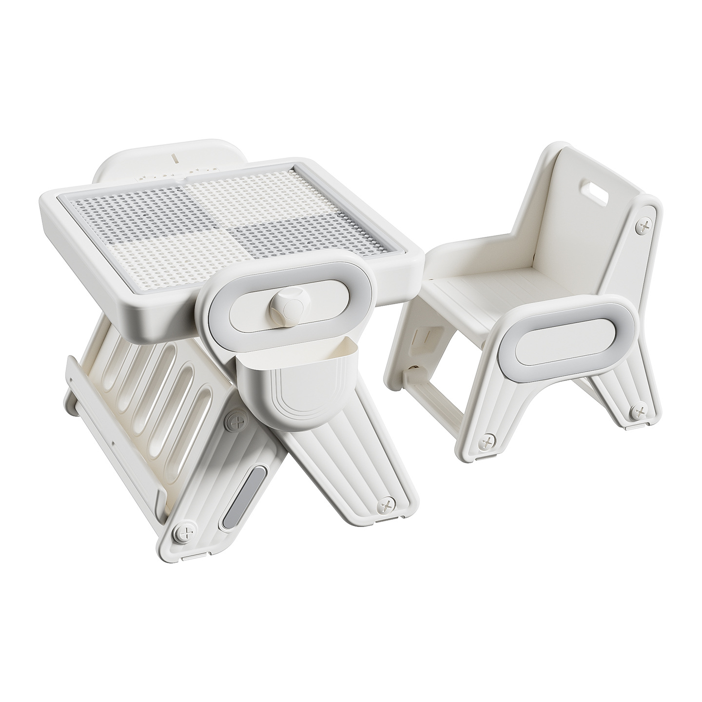 Nuevo modelo 2026: Mesa de dibujo y juego educativo para niños de 3 a 6 años, con bloques de construcción de piezas grandes.