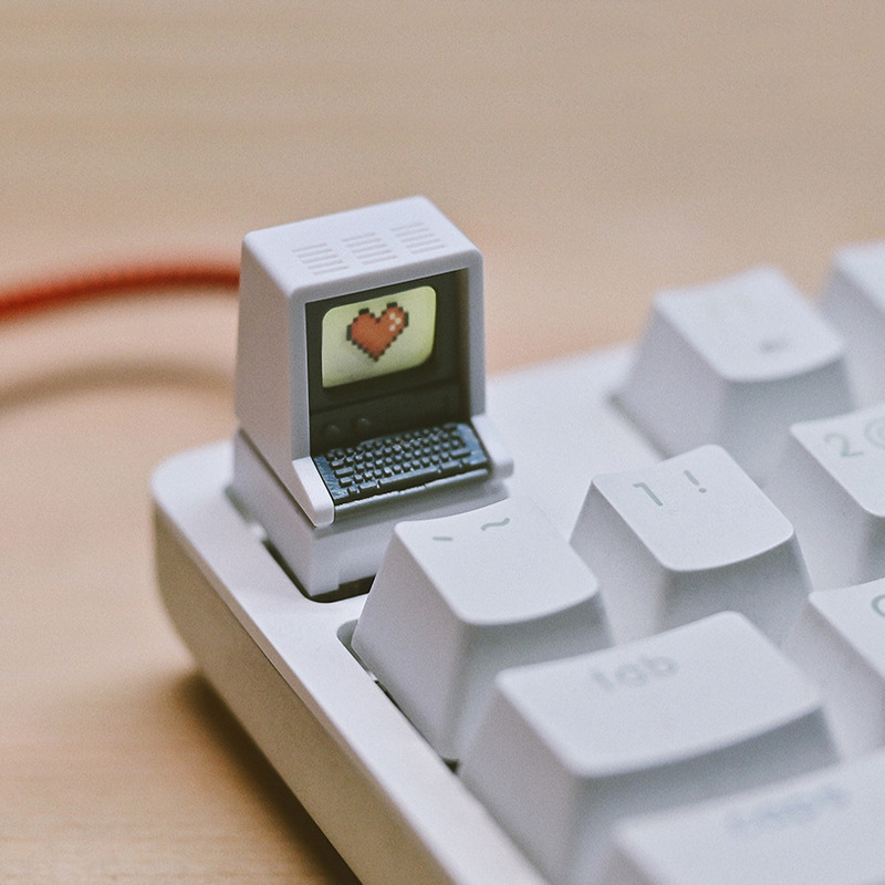 Keycap Museum mac Mita K-03 small TV keycap retro personalized transparent keycap gift mechanical keyboard