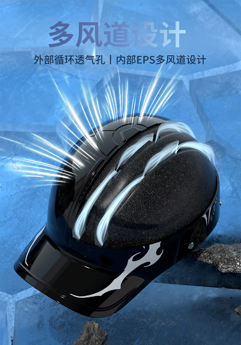 Duckbill Cap Helmet for Women, Electric Vehicle 3C Certified, New National Standard Class a Half Helmet, Unisex, Summer Sun Protection Safety Helmet