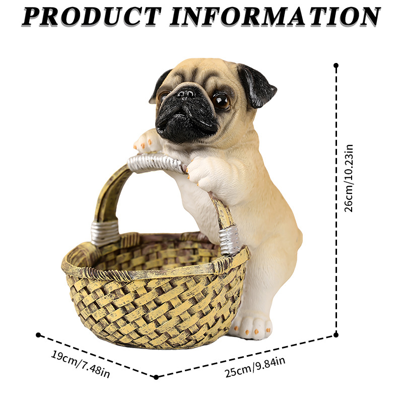 Adorno de resina encantadora canasta de almacenamiento adorno comercio exterior transfronterizo hogar VIP decoración de toro