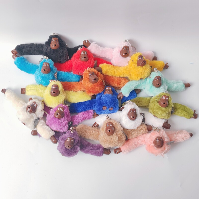 Plush Toy Long Arm Monkey Bag Pendant Plush Doll Keychain Cute Doll Orangutan Animal Key Ring