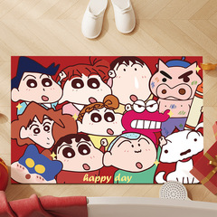 Cartoon Crayon Shin-chan New Year Bathroom Mat Household Water-absorbent Makeup Room Anti-slip Entrance Foot Mat Festive Carpet