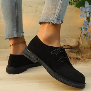 Platform loafers, English style, leather, comfortable plus sizes 35–42