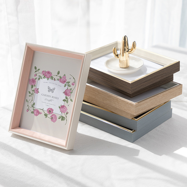 Simple literary style creative photo frame table 567810 inch A4 wall art studio children's lovers picture frame wholesale