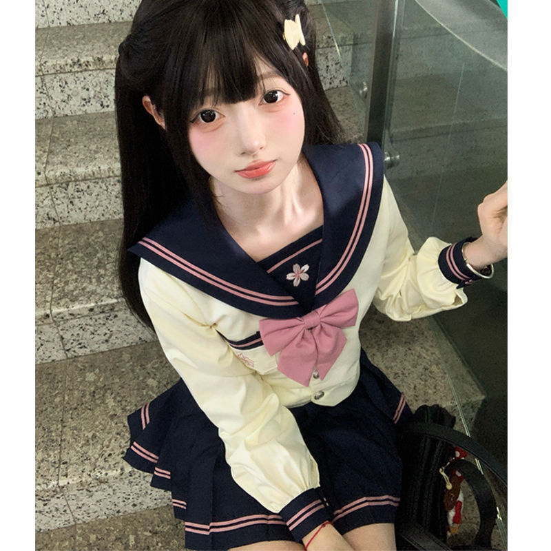 原创JK制服水手服日系学院风夏秋基础款学生中间服东南亚其他|undefined