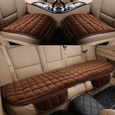 Wool pad — Three-Piece Set, Tie-Free, Non-Slip, Single - checkered-three-piece-set-brown