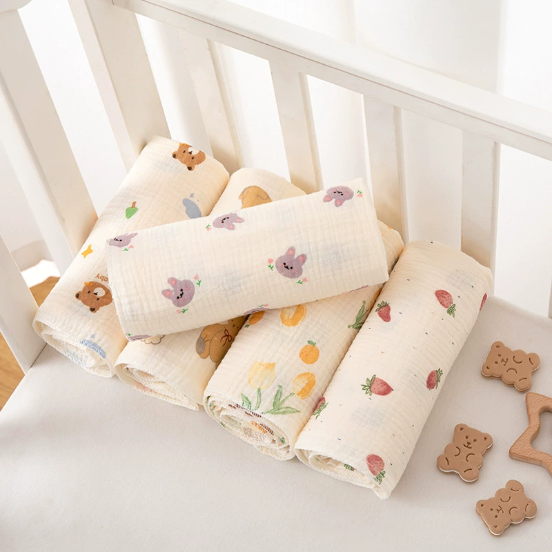 Марлевая накидка для новорожденных, накидка для родильного зала, накидка для новорожденных из чистого хлопка, накидка с мультяшным принтом, накидка от солнца