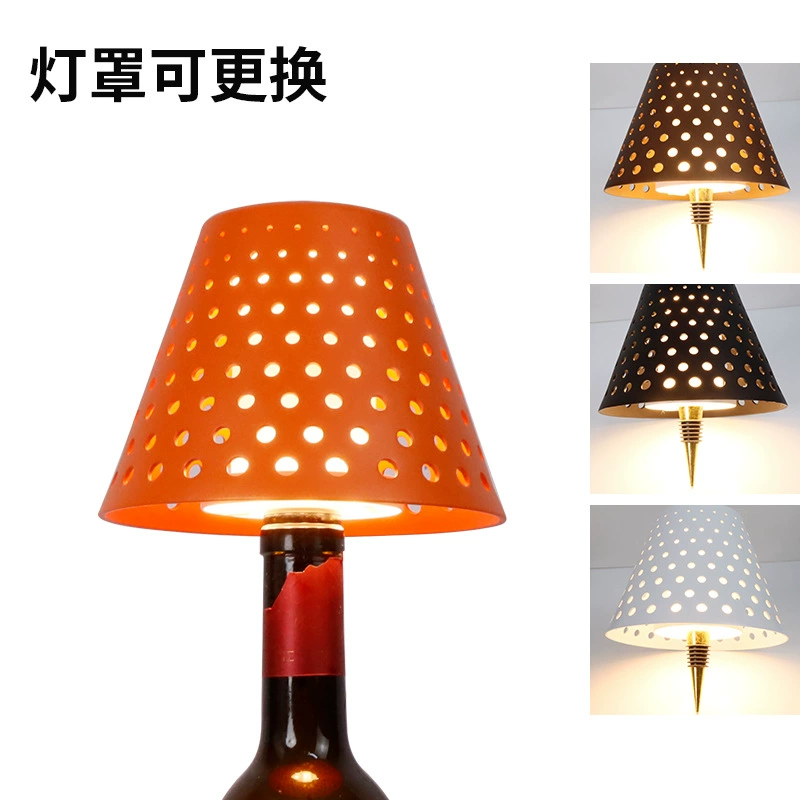 Встроенная винная бутылка настольная лампа перезаряжаемая портативная креативная минималистичная съемка сакэ бар прикроватная атмосфера ресторана led