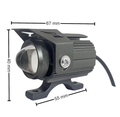 Motorcycle dual beam ultra bright high and low beam LED paving external small steel cannon strong light lens electric vehicle fog light